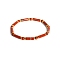 Natural Red Jasper Bead Stretch Bracelets, with Alloy Beads, Column, Inner Diameter: 5cm