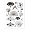 PVC Plastic Stamps, for DIY Scrapbooking, Photo Album Decorative, Cards Making, Stamp Sheets, Fan Pattern, 16x11x0.3cm