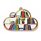 School Theme Acrylic Pendants, Book, Cloud, 34.5x50x2.2mm, Hole: 1.3mm