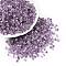 6/0 Transparent Inside Colours Glass Seed Beads, Triangle, Medium Purple, 3.5x3.5x3.5mm, Hole: 0.9mm, about 4500pcs/pound