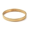 Ion Plating(IP) 304 Stainless Steel Plain Bangle, Golden, Inner Diameter: 2-1/8x2-1/2 inch(5.4x6.3cm)