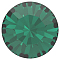 Preciosa&reg MAXIMA Crystal Round Stones, Czech Crystal, Dura Foiling, Round(431 11 615 Chaton), 50730 Emerald, SS10/PP21(2.7~2.9mm)