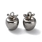 Non-Tarnish 304 Stainless Steel Charm, 3D Apple Charm, Stainless Steel Color, 11x8mm, Hole: 1.6mm