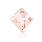 Preciosa&reg MAXIMA Crystal Fancy Stones, Czech Crystal, 435 23 615 Square, Dura Foiling, 70530 Vintage Rose, 6x6mm