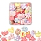 40Pcs Cute Resin Cabochons, Frosted, Mixed Shapes, Mixed Color, 15~27x16~23.5x4.5~6mm