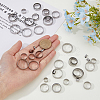 SUPERFINDINGS 40Pcs 40 Styles 201 Stainless Steel Guides Ring FIND-FH00006-87-3