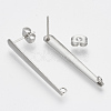 Non-Tarnish 201 Stainless Steel Stud Earring Findings STAS-S079-45B-2