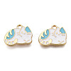 Alloy Enamel Pendants ENAM-T009-45C-RS-2