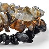 Chips Natural Labradorite & Snowflake Obsidian & Tiger Eye Beaded Stretch Bracelets Sets BJEW-JB05332-05-2