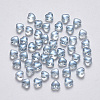 Transparent Spray Painted Glass Beads X-GLAA-R211-02-D04-1