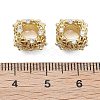 Brass Micro Pave Cubic Zirconia European Beads KK-Q006-40G-3