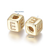 Brass Micro Pave Cubic Zirconia Beads ZIRC-G162-15G-E-2