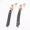 (Jewelry Parties Factory Sale)304 Stainless Steel Dangle Stud Earrings EJEW-G244-09-2