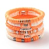 Synthetic Hematite & Polymer Clay Hieishi Stretch Bracelets Set for Women BJEW-JB07430-5