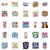 50Pcs Paper Self-Adhesive Picture Stickers AJEW-S036-08-5