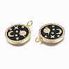 Brass Micro Pave Clear Cubic Zirconia Pendants ZIRC-N039-134-NF-3