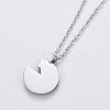 (Jewelry Parties Factory Sale)304 Stainless Steel Cable Chains Pendant Necklaces NJEW-F267-21P-3