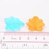Mixed Transparent Maple Leaf Frosted Acrylic Pendants X-FACR-R019-M-4