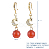 Natural Gemstone Round Beads Dangle Earrings EJEW-JE04069-7