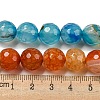 Faceted Natural Agate Beads Strands G-F447-12mm-F-5