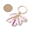 Glass with Iron with Natural Cowrie Shell Keychain KEYC-JKC00942-3