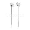 50Pcs Crystal Head Steel Sewing Craft Positioning Needles TOOL-NH0001-03C-3