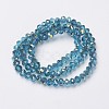 Electroplate Transparent Glass Beads Strands EGLA-A034-T8mm-S18-2