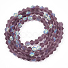 Imitate Austrian Crystal Bicone Frosted Glass Beads Strands EGLA-A039-T2mm-MB04-2