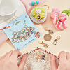 14Pcs 7 Style Alloy Enamel Cat Charm Locking Stitch Marker HJEW-PH01567-3