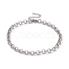 304 Stainless Steel Rolo Chain Bracelet for Men Women BJEW-E031-06P-01-1