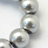 Baking Painted Pearlized Glass Pearl Round Bead Strands HY-Q330-8mm-34-3