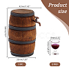 Wood & Alloy & Resin Red Wine Barrel & Wine Glass & Faucet Set DJEW-WH0050-23A-2