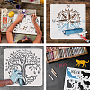 5Pcs 5 Styles PET Hollow Out Drawing Painting Stencils Sets DIY-WH0383-0095-4
