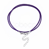 Waxed Cotton Cord Necklace Making MAK-S032-1.5mm-B09-3