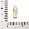 Brass Micro Pave Clear Cubic Zirconia Hook and S-hook Clasps KK-C080-01G-3