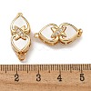 Brass Micro Pave Clear Cubic Zirconia Box Clasps KK-U037-14G-3