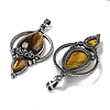 Natural Tiger Eye Pendants G-F766-04AS-01-2