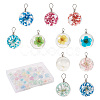 Craftdady 30pcs 15 colors Transparent Glass Pendants GLAA-CD0001-07-7