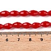 Opaque Solid Color Imitation Jade Glass Beads Strands EGLA-A037-P6x8mm-D05-4