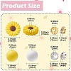 DIY Daisy Flower Silicone Beads Jewelry Making Finding Kit DIY-YW0008-77-3