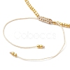 Natural Pearl & Seed Braided Bead Bracelets BJEW-JB09722-05-4