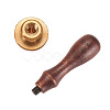   DIY Letter Scrapbook Brass Wax Seal Stamps and Wood Handle Sets AJEW-PH0010-I-3