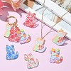 15Pcs 5 Colors Transparent Acrylic Pendant ENAM-SZ0004-28-6