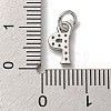 Initial Letter Brass with Cubic Zirconia Charms KK-Q814-26P-P-3