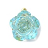 Mixed Color Resin Rose Pendants PALLOY-JF02109-01-2