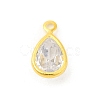 Real 18K Gold Plated Rack Plating Brass Micro Pave Cubic Zirconia Pendants Charms KK-S396-05G-1