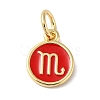 Real 18K Gold Plated Brass Enamel Charms KK-L216-001G-F03-1