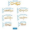 Tibetan Style Alloy Infinity Connectors & Heart Beat Shapes  Links & Word Love Pendants  PALLOY-TA0001-93G-RS-25