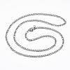 Non-Tarnish 304 Stainless Steel Figaro Chain Necklaces NJEW-H445-01P-1