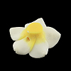 Handmade Polymer Clay 3D Flower Plumeria Beads CLAY-Q192-20mm-14-2